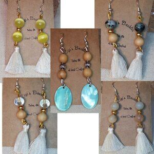 $ 6 Handmade boho festival style earrings-long, pick choose, artisan